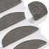 Alfombrilla autoadhesiva escalera 15 uds 56x17x3 cm