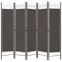 Biombo divisor de 5 paneles gris antracita 200x180