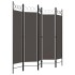 Biombo divisor de 5 paneles gris antracita 200x180