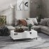 Mesa de centro madera contrachapada blanco 103,5x60x35
