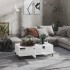 Mesa de centro madera contrachapada blanco 103,5x60x35