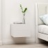 Mesita de noche madera contrachapada blanco 40x30x30