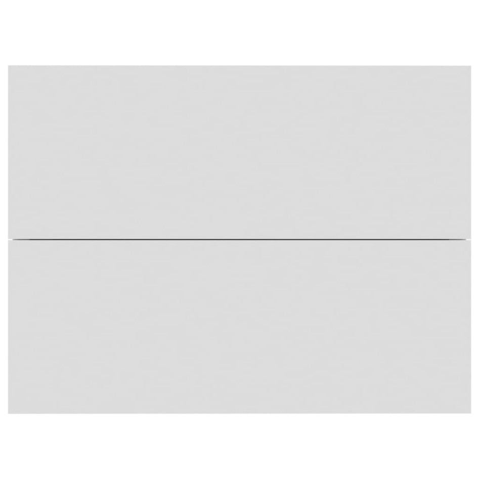 Mesita de noche madera contrachapada blanco 40x30x30