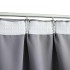 Cortina opaca con ganchos gris 290x245