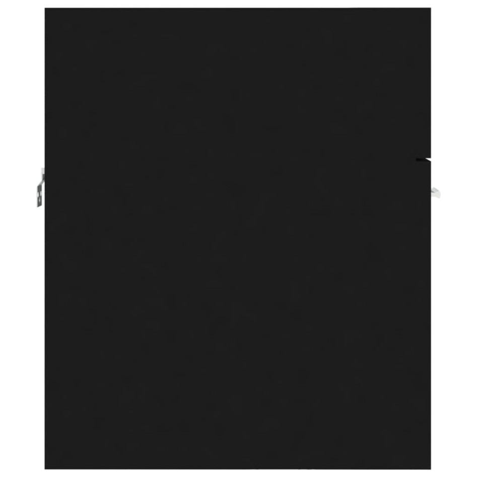 Armario para lavabo madera contrachapada negro 41x38,5x46