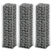 Cestas de muro de gaviones alambre galvanizado 25x25x100 3 uds