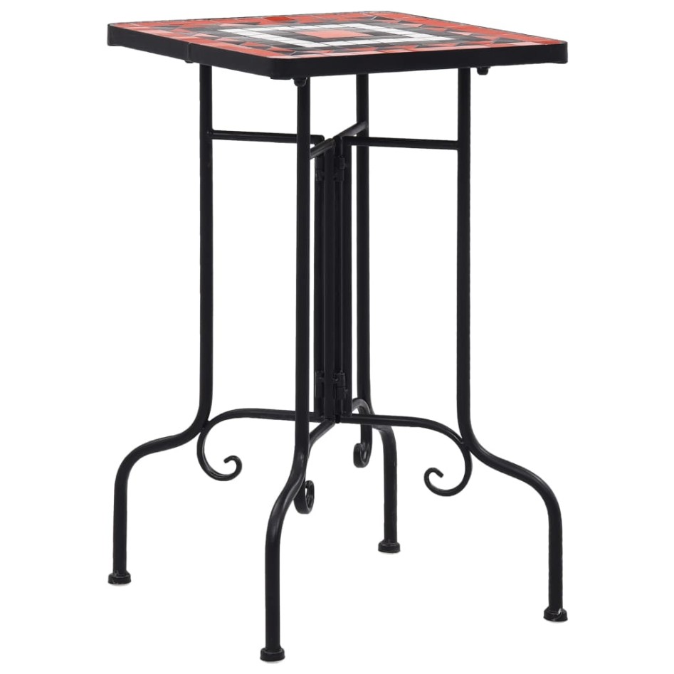 Mesa auxiliar de mosaico cerámica terracota y