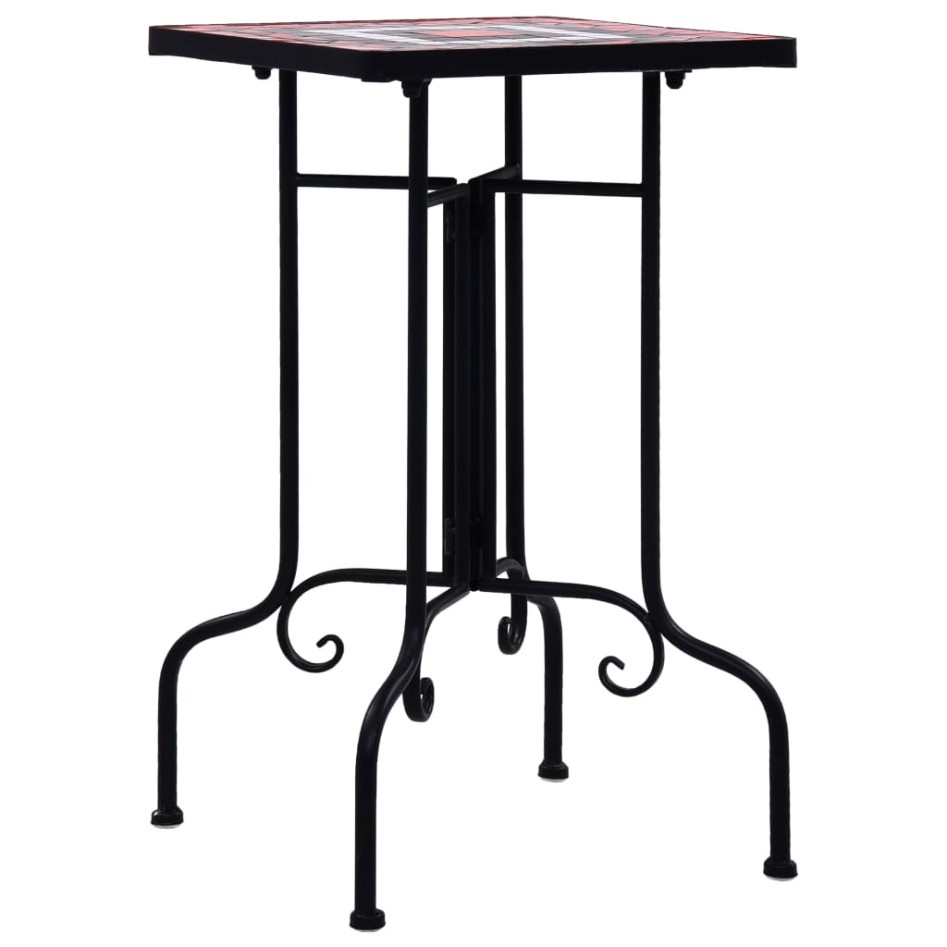 Mesa auxiliar de mosaico cerámica terracota y