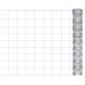 Valla de jardín de acero galvanizado plateado 50x1