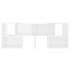 Mueble de TV madera contrachapada blanco brillante 104x30x52