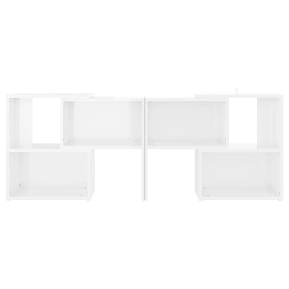 Mueble de TV madera contrachapada blanco brillante 104x30x52