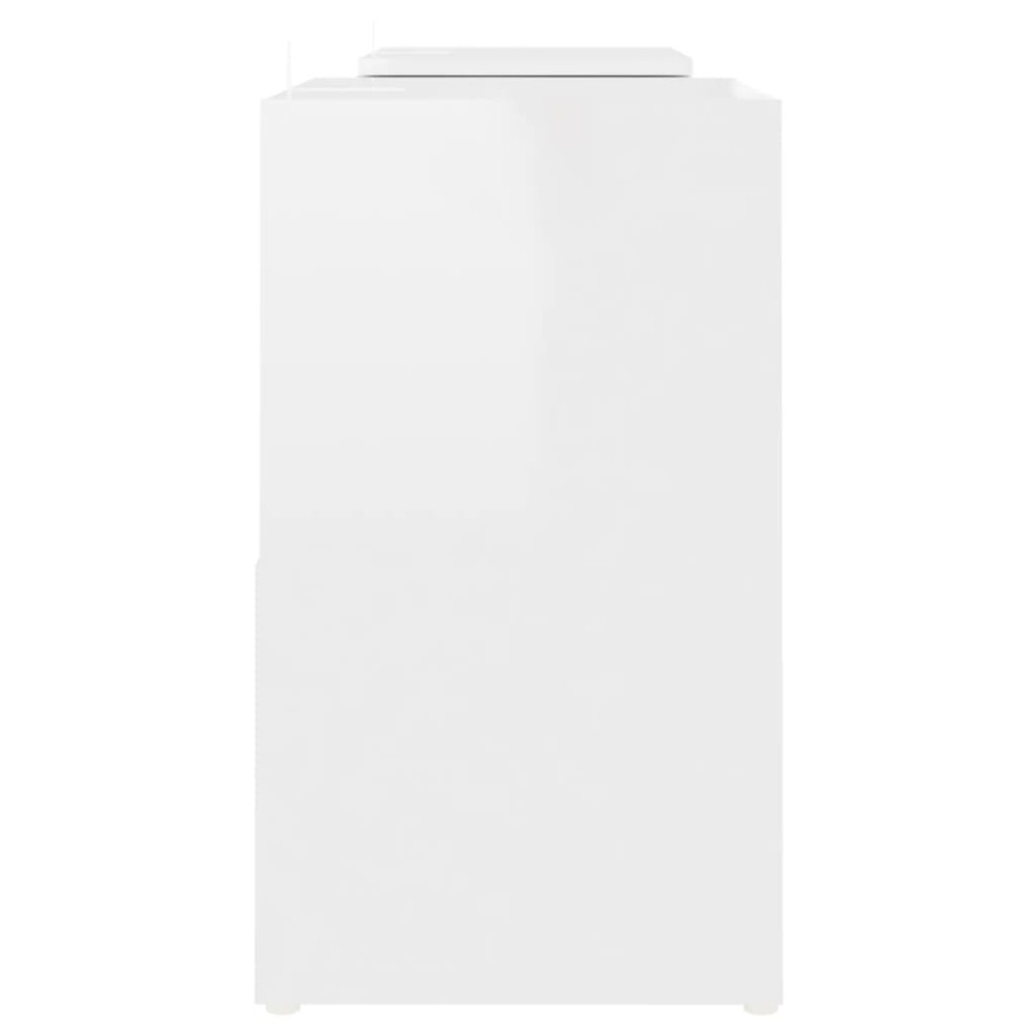 Mueble de TV madera contrachapada blanco brillante 104x30x52