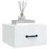 Mesitas de noche de pared 2 uds blanco brillante 35x35x20