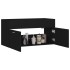 Armario para lavabo madera contrachapada negro 90x38,5x46