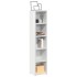 Estantería CDs 2 uds contrachapada blanco brillo 21x16x93,5
