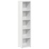 Estantería CDs 2 uds contrachapada blanco brillo 21x16x93,5