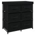 Armario almacenamiento con 6 cajones acero negro 55x29x55