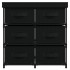 Armario almacenamiento con 6 cajones acero negro 55x29x55