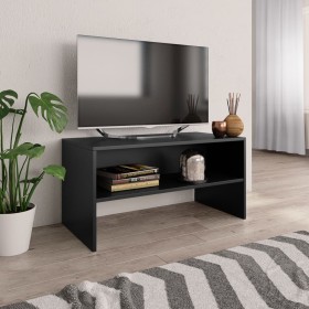 Mueble para TV madera contrachapada negro 80x40x40