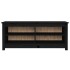 Banco zapatero madera maciza de pino negro 110x38x45,5