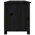 Banco zapatero madera maciza de pino negro 110x38x45,5