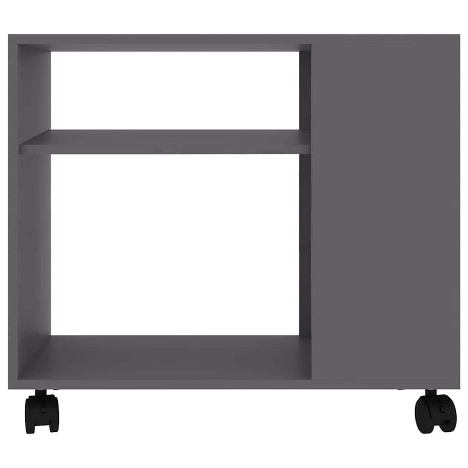 Mesa auxiliar de madera de ingeniería gris 70x35x55