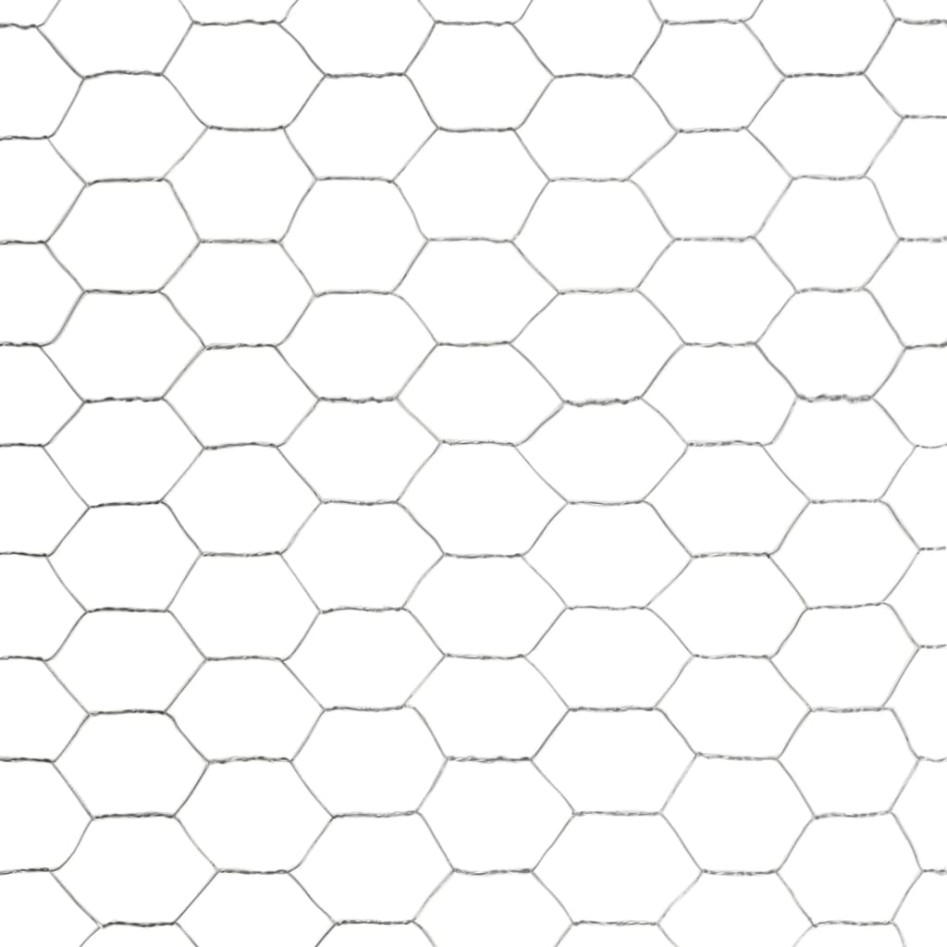 Alambrada de gallinero acero galvanizado plateado 25x1,5