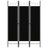 Biombo divisor de 3 paneles negro 120x180