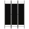 Biombo divisor de 3 paneles negro 120x180 cm