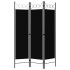 Biombo divisor de 3 paneles negro 120x180