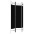 Biombo divisor de 3 paneles negro 120x180