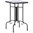 Mesa auxiliar de mosaico cerámica azul y blanco