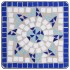 Mesa auxiliar de mosaico cerámica azul y