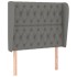 Cama box spring con colchón tela gris oscuro 90x200