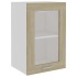 Armario colgante cristal madera ingeniería roble 40x31x60