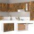 Mueble colgante madera ingeniería roble ahumado 60x31x40