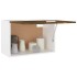 Mueble colgante madera ingeniería roble ahumado 60x31x40