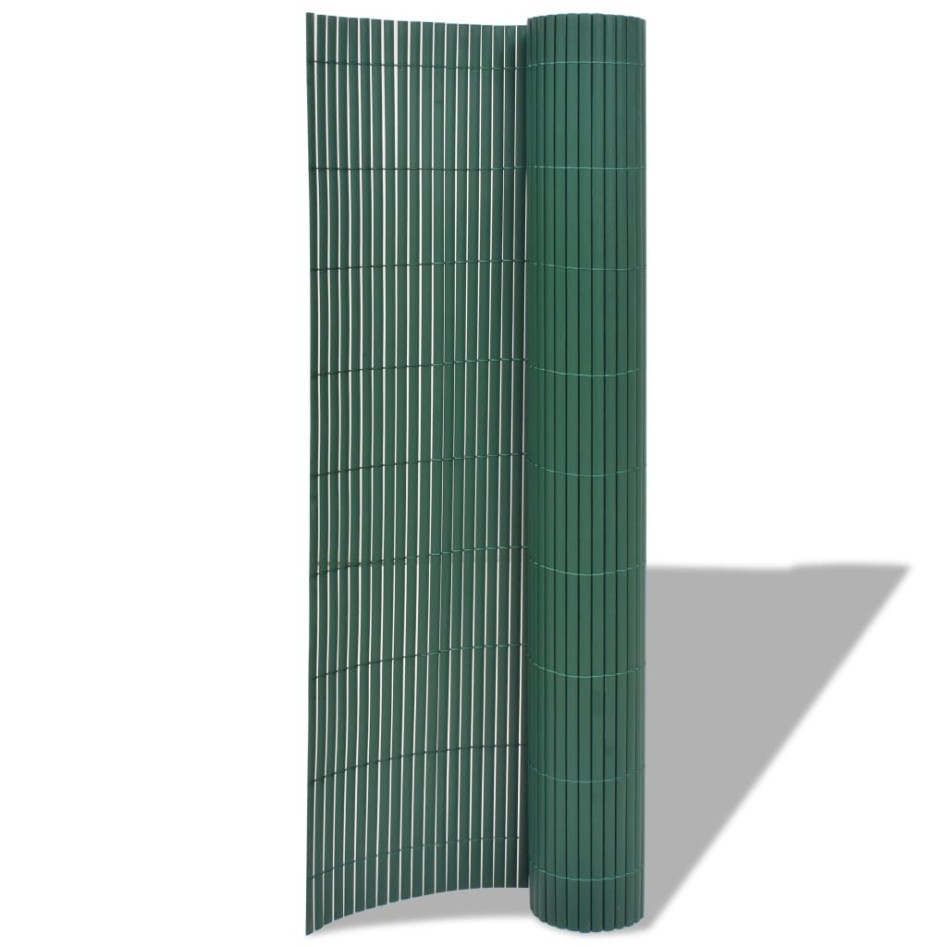 Valla de jardín de doble cara PVC verde 90x300