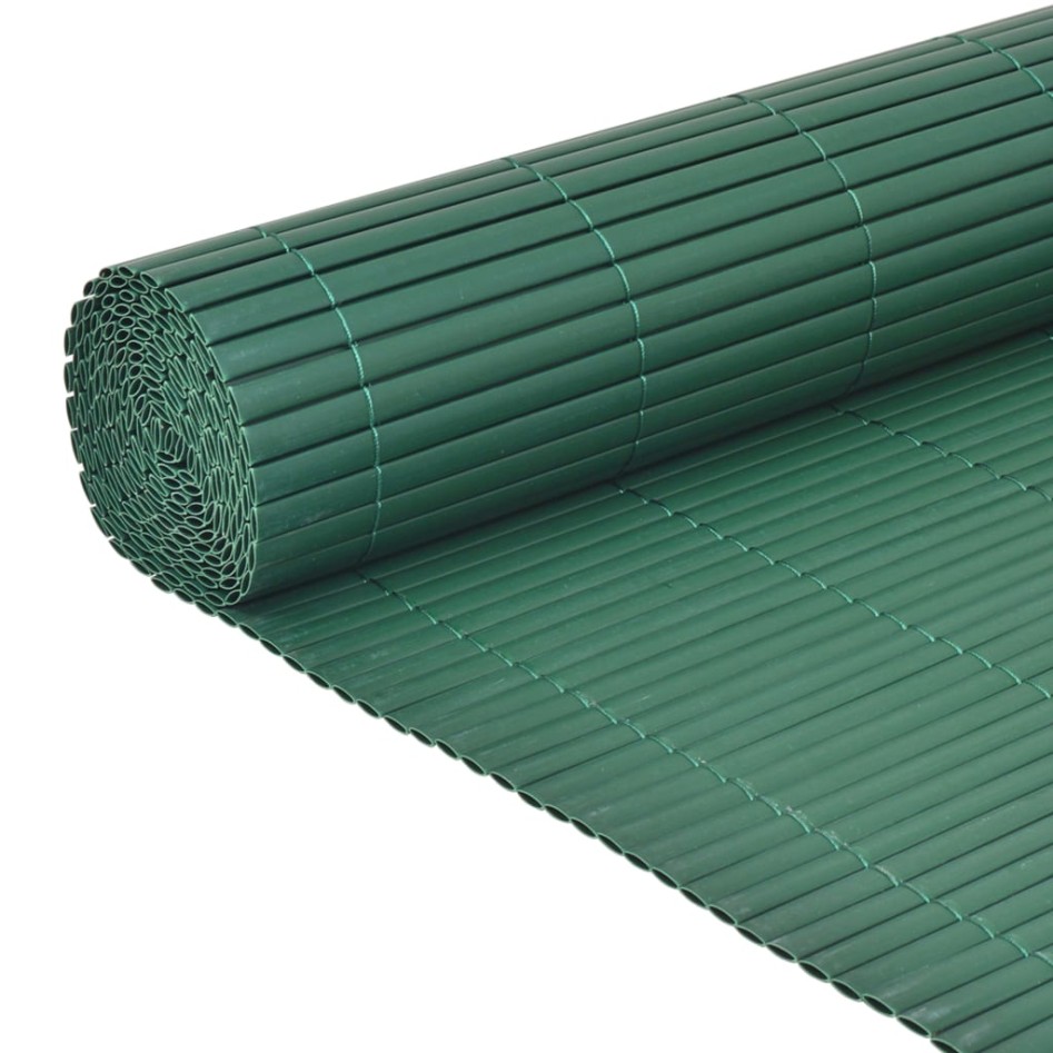 Valla de jardín de doble cara PVC verde 90x300