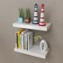 Estantes flotantes de pared 2 uds MDF blanco para