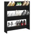 Zapatero de pared madera contrachapada negro 80x18x90