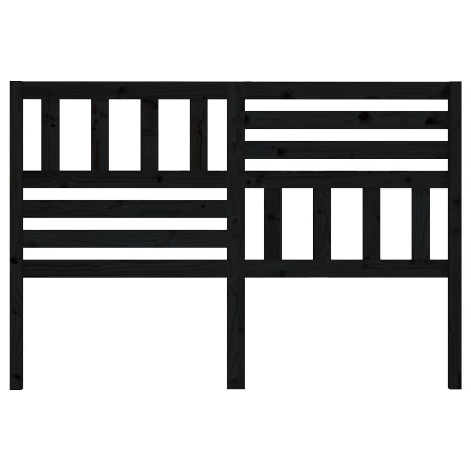 Cabecero de cama madera maciza de pino negro 146x4x100