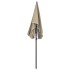 Sombrilla de jardín con palo gris taupe 200x130