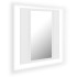 Armario espejo de baño con luz LED acrílico blanco 40x12x45
