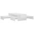 Set de mesas de centro apilables blanco brillo 100x100x26,5