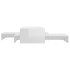 Set de mesas de centro apilables blanco brillo 100x100x26,5