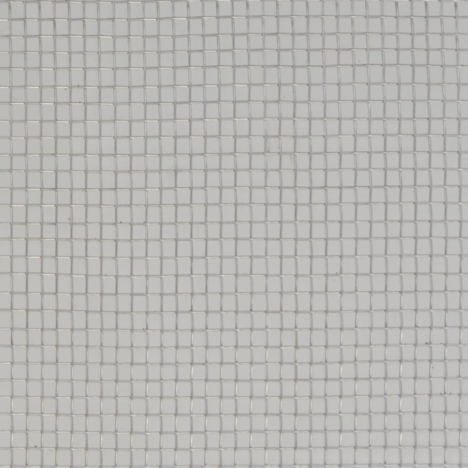 Malla mosquitera de acero inoxidable plateada 100x500