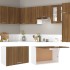 Armario colgante madera ingeniería marrón roble 60x31x40