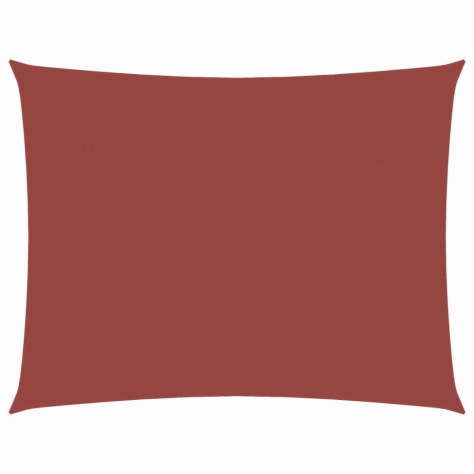 Toldo de vela rectangular tela Oxford terracota 2x4