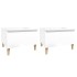 Mesas auxiliares 2 uds contrachapada blanco brillo 50x46x35
